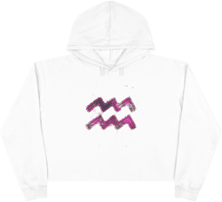 Aquarius Zodiac Hoodie - Women Horoscope Sign Hoodie, Astrology Pullover Hoody, Aquarius Horoscope Top, Aquarius Sign Hoodie
