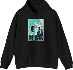 Hatsune Miku Hoodie, Project DIVA Vocaloid Anime Hoodies, Kawaii Girl Manga Hoodie, Japanese Unisex Sweatshirt