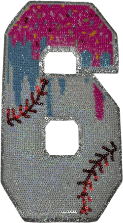 baseball drip patch, drip patches, baseball number patch, sequin baseball number, baseball patch, sequin number patch, game day patch, DIY