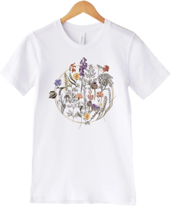 Wildflower T-Shirt, Floral Graphic Tee, Botanical Shirt, Vintage Flower Tee, Nature Lover Shirt, Garden T-Shirt