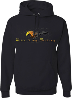 Make it my mustang vintage ford honeycomb car & truck graphicmens hoodies
