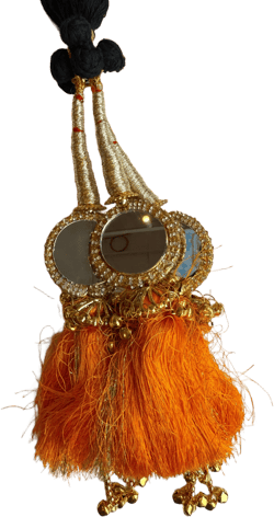 Indian Punjabi Traditional Long Paranda Parandi Braid Accessories Wedding Hair Accessories Multicolor Mirror Design Women’s Hair Extensions