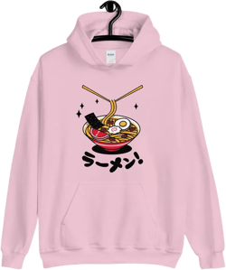 Cute Ramen Pink Kawaii Ramen Hoodie, Soup Noodle Sweatshirt, Pastel Clothing, Harajuku Clothing, Japanese, Tumblr Hoodie, Egirl Eboy, Unisex