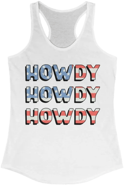 Howdy Tank Top, 4th Of July Tank Top, USA Tank Top, Retro Women&#39;s Tank Top