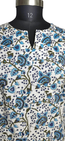 womens clothes block printed Ladies short . Tops Tunic Kurti Blouse Boho clothes.we use only natural fabrics to give you comfort and style.