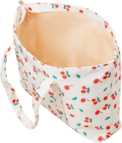 Amarena White Cherry Print Tote Bag