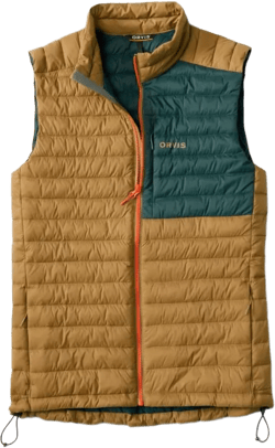 Orvis Insulated Drift Vest for Men - Lightweight, Breathable, Water-Resistant Outerwear for Outdoor Adventures and Layering Medium Khaki