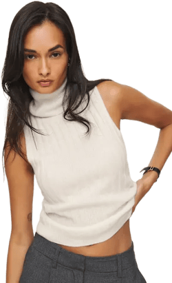 Rowyn Cashmere Turtleneck Tank
