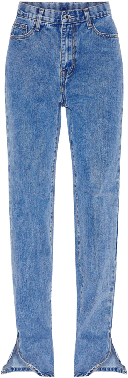 Vintage Wash Split Hem Jeans