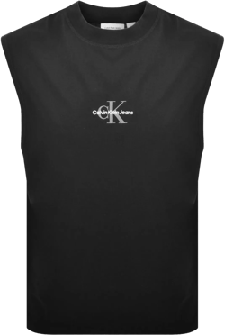 Calvin Klein Men's Black Jeans Relaxed Fit Logo Vest