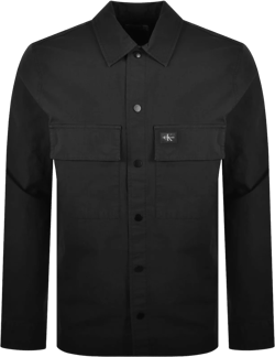 Calvin Klein Men's Black Jeans Cargo Overshirt Jacket