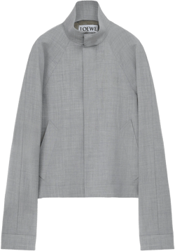 Loewe Men's Gray Wool-Blend Jacket