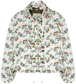 Herno Women's White Floral Print Bomber Jacket