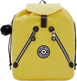 Kipling Women's Yellow New Fundamental Heritage Nylon Large Backpack