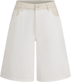 Cider Denim Low Rise Patchy Bermuda Jorts