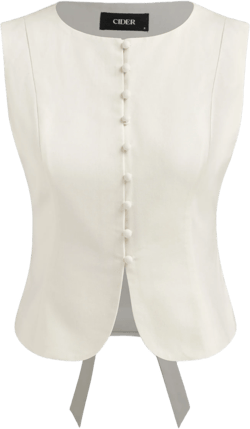 Linen-blend Boat Neck Knotted Vet