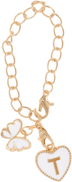 Unique Bargains Butterfly Heart Letter T Cup Chain Charm Water Cup Pendant White 1 Pc