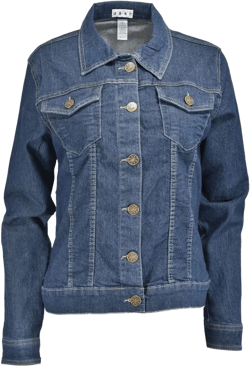 da-sh Women's Dark Washed Stretch Denim Jacket | Large