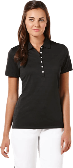 Callaway Women's Golf Short Sleeve Pique Open Mesh Polo Shirt