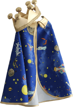 Little Prince&#39;s Costume -Custom Kid&#39;s Cape and King Crown - Handmade   - Size 0-6 Years