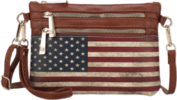 Alisson Printed Flag Crossbody Bag