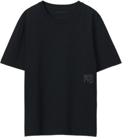 Black Cotton-jersey Logo Tee