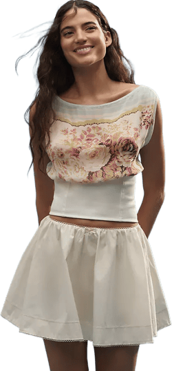 By Anthropologie Twofer Off-the-Shoulder Scarf Top