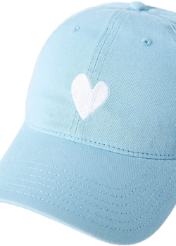Kerri Rosenthal Embroidered Heart Baseball Cap