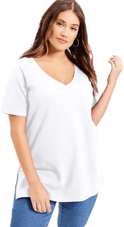 Women's June + Vie Short-Sleeve V-Neck One + Only Tunic
