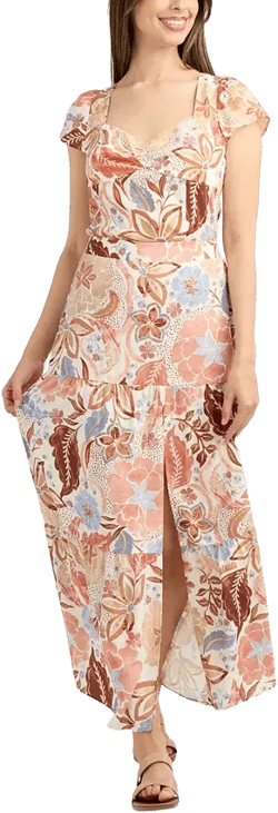 Juniors' Sweetheart-Neck Cap-Sleeve Top