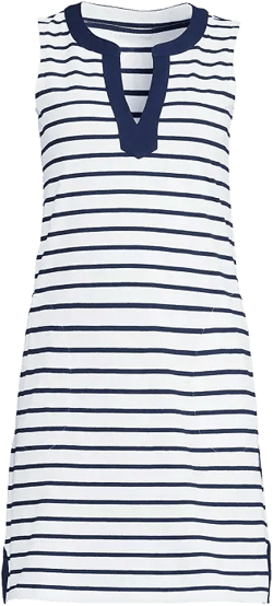 Women's Cotton Jersey Notch Neck Dress