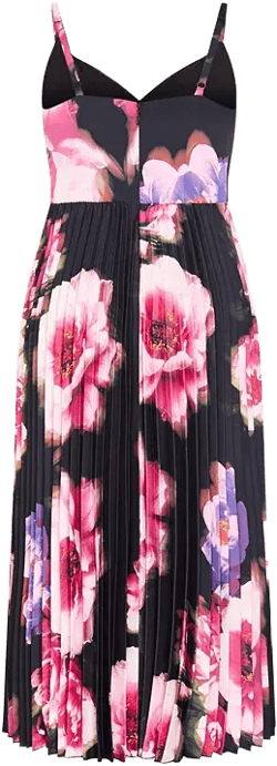 Plus Size Ariana Pleat Print Maxi Dress