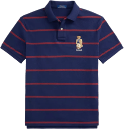 Men's Custom Slim Fit Bear Mesh Polo Shirt