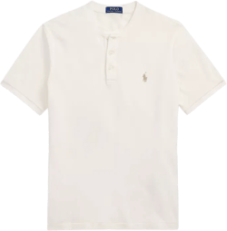 Men's Cotton Piqué Henley Shirt