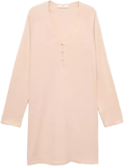 Mango Women's Cotton V-Neck Nightgown