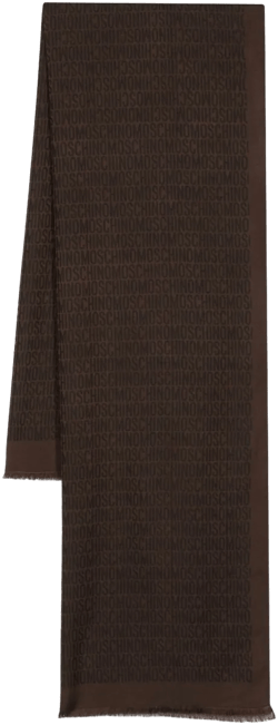 jacquard logo scarf