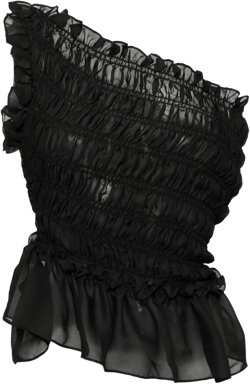 smocked off-shoulder top