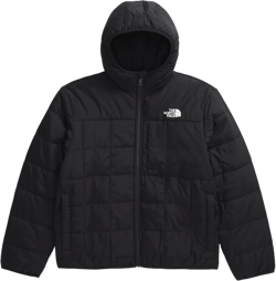 THE NORTH FACE Boys' Reversible Shasta Full Zip Hooded Jacket | Waterproof Finish With Heatseeker Insulation & Zip Pockets Medium Tnf Black
