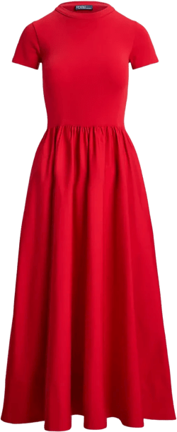 cotton crew neck dress