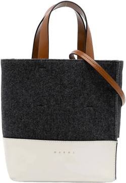 2010-2025 Felt Trimmed Leather Museo Shopper Tote satchel