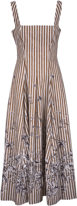 Caitlin striped midi dress