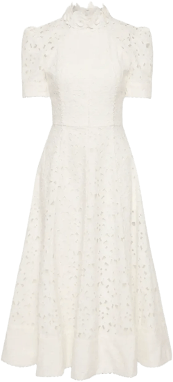 embroidered midi dress
