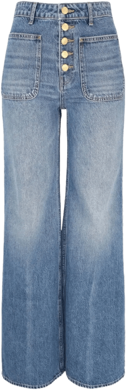 button-front jeans