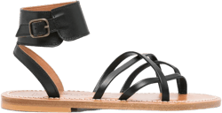 leather strappy sandals
