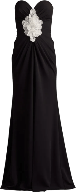 strapless gown