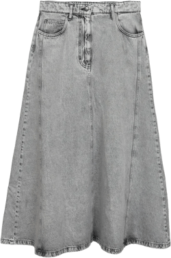 denim midi skirt