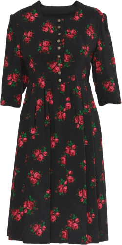 floral-print cotton dress