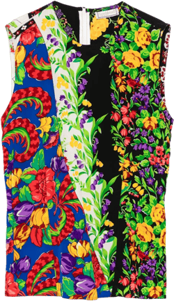 1990s floral-print blouse
