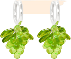 Apple Pie Jelly Earrings in Silver