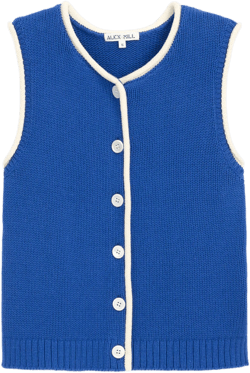 Bridget Tipped Vest in Cotton